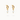 A pair of gold-filled hoop earrings with freshwater pearls attached.