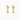 Gold-filled hoop earrings with clear zircon gemstones
